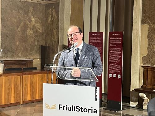 L'intervento del vicegovernatore e assessore alla Cultura del Friuli Venezia Giulia, Mario Anzil, in occasione del Premio Friuli Storia.