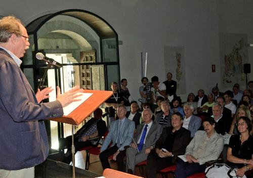 Gianni Torrenti (Assessore regionale Cultura, Sport e Solidarietà) interviene alla serata inaugurale di Mittelfest 2014 – Cividale 19/07/2014