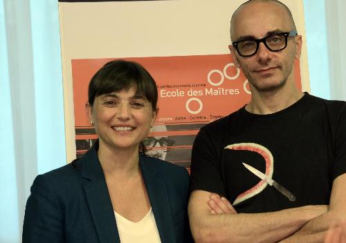 Debora Serracchiani (presidente Regione Friuli Venezia Giulia) e Stefano Ricci (drammaturgo e regista) – Udine 21/07/2014