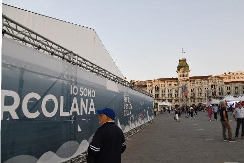 L'area Hospitality della Regione Fvg in piazza Unità a Trieste