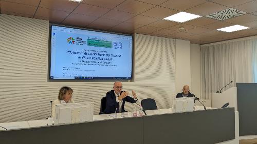 L'assessore regionale alla Salute Riccardo Riccardi interviene alla presentazione del rapporto sui 25 anni di registrazione dei tumori in Friuli Venezia Giulia