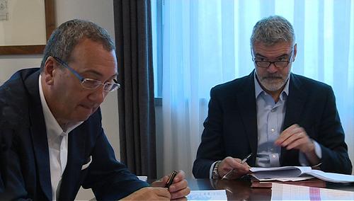 Sergio Bolzonello (Vicepresidente Regione FVG e assessore regionale Risorse agricole e forestali) e Paolo Panontin (Assessore regionale Protezione civile) alla riunione per fare il punto sui danni provocati dal recente maltempo - Udine 18/08/2014
