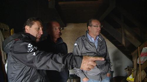 Enzo Marsilio (Consigliere regionale), Franco Milan (Direttore centrale Attività produttive) e Sergio Bolzonello (Vicepresidente Regione FVG e assessore regionale Attività produttive e Risorse agricole e forestali) durante la visita alle malghe nei territori comunali di Prato Carnico, Socchieve, Sauris, Enemonzo e Ovaro - 20/08/2014