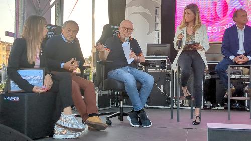 L'assessore alla Salute del Friuli Venezia Giulia Riccardo Riccardi a Trieste, nell'area del Villaggio Barcolana, all'evento promosso dall'associazione "Dinamici" di Monfalcone