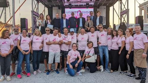 L'assessore alla Salute del Friuli Venezia Giulia Riccardo Riccardi a Trieste, nell'area del Villaggio Barcolana, all'evento promosso dall'associazione "Dinamici" di Monfalcone