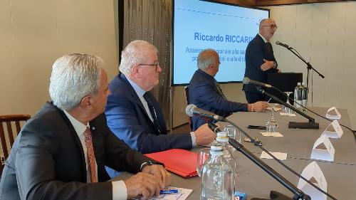 L'assessore regionale Riccardo Riccardi alla festa del Pensionato di Tricesimo