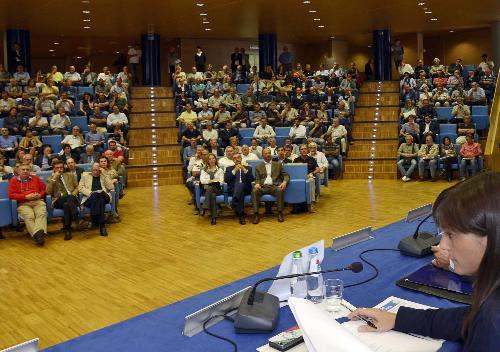 Debora Serracchiani (Presidente Regione Friuli Venezia Giulia) al 1° Forum FVG delle Professioni intellettuali "Per una regione della conoscenza", all'Auditorium della Regione FVG - Udine 15/09/2014