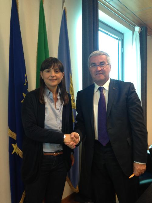 Debora Serracchiani (Presidente Regione Friuli Venezia Giulia) e Pietro Fontanini (Presidente Provincia Udine) - Udine 15/09/2014