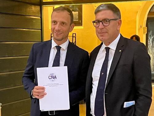 Massimiliano Fedriga con il presidente nazionale Cna Dario Costantini