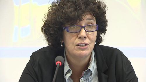Loredana Panariti (Assessore regionale Pari Opportunità) all'incontro "Rispetto tra i sessi e pari opportunità tra donna e uomo", all'Auditorium della Regione Friuli Venezia Giulia - Udine 25/09/2014