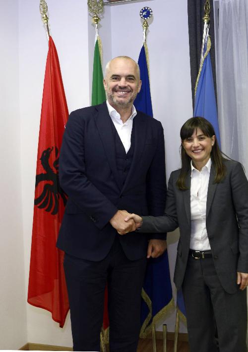 Edi Rama (Primo ministro Albania) e Debora Serracchiani (Presidente Regione Friuli Venezia Giulia) - Udine 26/09/2014