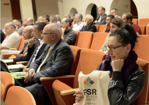 Pubblico all'incontro "Buone pratiche e nuove prospettive. Il PSR verso la nuova Programmazione", nell'Auditorium della Regione FVG - Pordenone 29/09/2014