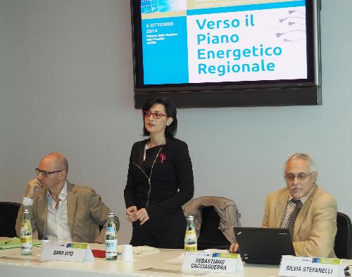 Sara Vito (Assessore regionale Ambiente ed Energia) al primo degli incontri propedeutici alla stesura del Piano Energetico Regionale del Friuli Venezia Giulia - Udine 06/10/2014