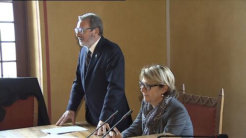 Nicola Delli quadri (Direttore generale ASS 1 "Triestina") e Maria Sandra Telesca (Assessore regionale Salute) alla cerimonia d'inaugurazione del primo Centro di Assistenza Primaria (CAP) del FVG - Muggia 16/10/2014