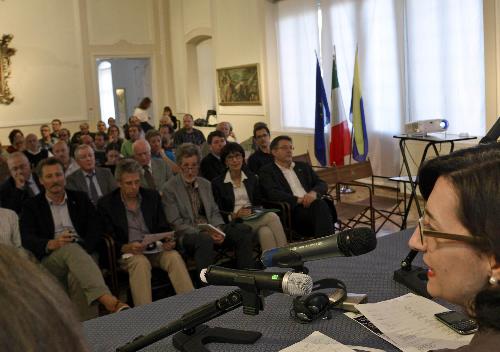 Sara Vito (Assessore regionale Ambiente) al convegno "Isonzo: un fiume da amare", a Palazzo Attems Petzenstein - Gorizia 14/10/2014