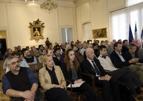 Ingrid Sergas (Console generale Repubblica di Slovenia a Trieste) tra gli intervenuti al convegno "Isonzo: un fiume da amare", a Palazzo Attems Petzenstein - Gorizia 14/10/2014