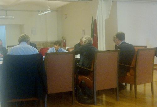 Debora Serracchiani (Presidente Regione Friuli Venezia Giulia) alla riunione del Comitato portuale di Trieste, nel Magazzino 26 del Porto Vecchio - Trieste 21/10/2014