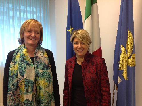 Martha Stocker (Assessore Salute Provincia Bolzano) e Maria Sandra Telesca (Assessore regionale Salute) - Udine 23/10/2014