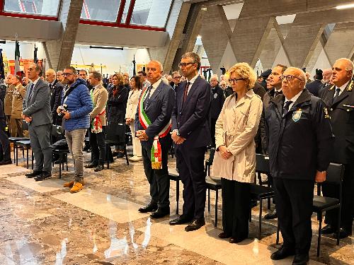 L'assessore regionale alla Sicurezza Pierpaolo Roberti in occasione della cerimonia tenutasi al Tempio mariano di monte Grisa per la nona Giornata nazionale in ricordo dei sottufficiali caduti in servizio organizzata dall'Unsi.