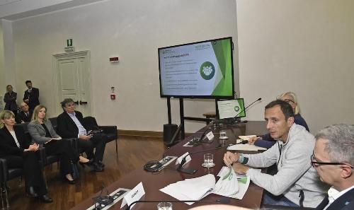 Un momento della conferenza stampa di presentazione del nuovo Organismo pagatore regionale (Opr Fvg).
