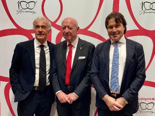 Da destra, l'assessore regionale Sergio Emidio Bini, Alessandro Calligaris e Massimo Gilletti