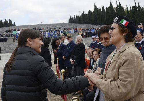 Debora Serracchiani (Presidente Regione Friuli Venezia Giulia) alle celebrazioni del Giorno dell'Unità Nazionale e Giornata delle Forze Armate - Sacrario di Redipuglia 04/11/2014