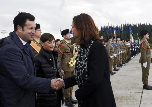 Franco Iacop (Presidente Consiglio regionale) e Laura Boldrini (Presidente Camera dei Deputati) alle celebrazioni del Giorno dell'Unità Nazionale e Giornata delle Forze Armate - Sacrario di Redipuglia 04/11/2014