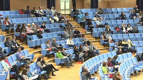 Platea alla presentazione del Catalogo regionale e internazionale del Progetto "go&learn" [Lifelong Learning Programme (LLP) 2011 "Leonardo da Vinci Programme - Multilateral Networks"] per "La scoperta economica del territorio attraverso seminari e visite in azienda", nell'Auditorium della Regione FVG - Udine 05/11/2014