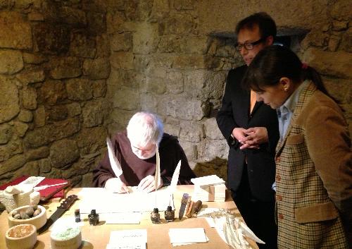 Debora Serracchiani (Presidente Regione Friuli Venezia Giulia) all'inaugurazione del Museo della scrittura "Opificium librorum", al Castello di San Pietro - Ragogna 08/11/2014