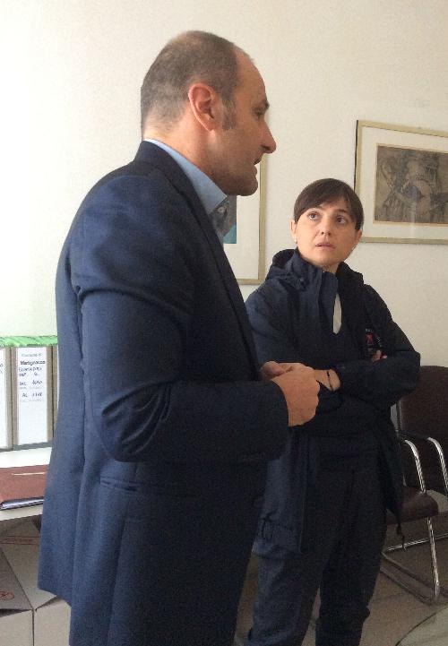 Marco Zanor (Sindaco Martignacco) e Debora Serracchiani (Presidente Regione Friuli Venezia Giulia) in Municipio - Martignacco 12/11/2014