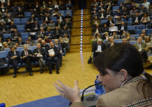 Debora Serracchiani (Presidente Regione Friuli Venezia Giulia) al convegno "La Regione e i Comuni: un gioco di squadra per le Riforme", organizzato da ForSer FVG in collaborazione con ANCI FVG - Udine 10/11/2014