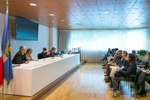 Conferenza stampa sull'approvazione definitiva, da parte della Giunta regionale del FVG, del disegno di legge Finanziaria e Bilancio di previsione per il 2015 - Udine 14/11/2014
