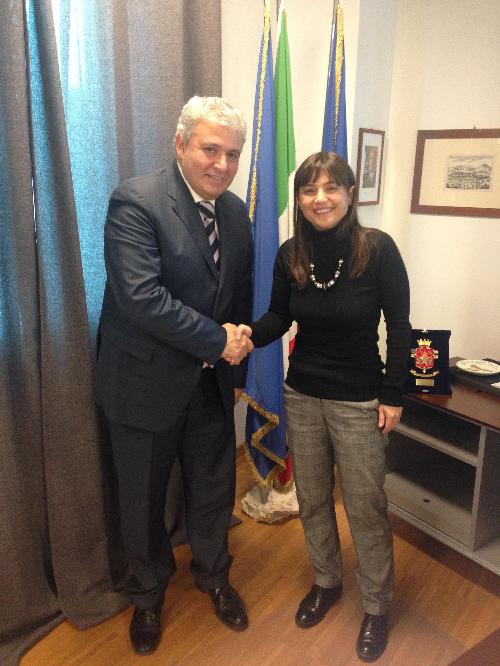 Claudio Cracovia (Questore Udine) e Debora Serracchiani (Presidente Regione Friuli Venezia Giulia) - Udine 29/11/2014