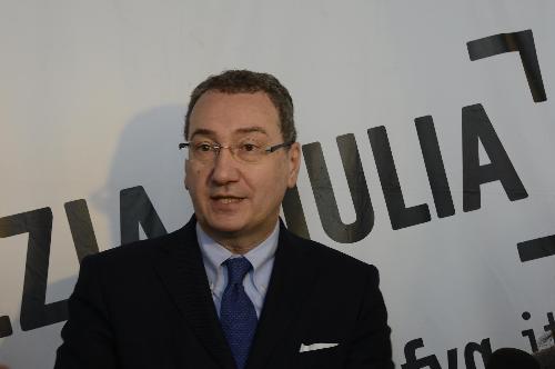 Sergio Bolzonello (Vicepresidente Regione FVG e assessore Attività produttive) alla presentazione del "Piano Operativo 2015" di TurismoFVG, al Meeting Point San Marco - Palmanova 09/12/2014