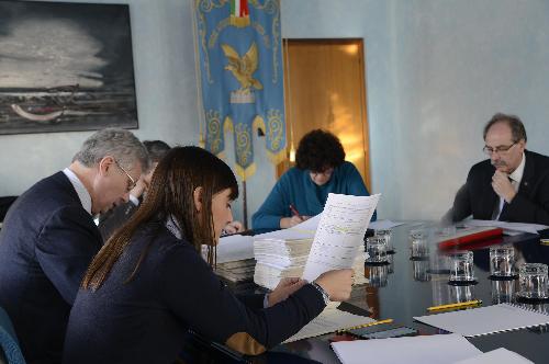 Debora Serracchiani (Presidente Regione Friuli Venezia Giulia) presiede la riunione della Giunta regionale del FVG - Trieste 18/12/2014