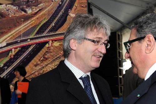 Renzo Tondo (Presidente Friuli Venezia Giulia) alla cerimonia dell'inaugurazione del Passante di Mestre. (Bonisiolo, 08/02/09)
