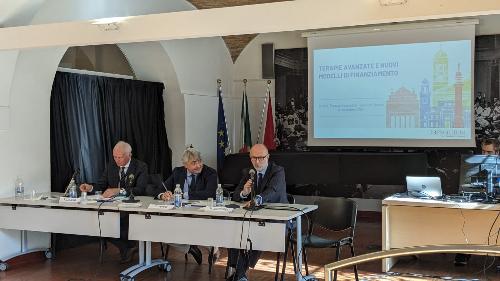 L'assessore regionale con delega alla Salute del Friuli Venezia Giulia, Riccardo Riccardi, intervenuto a Trieste, a palazzo Gopcevich, al convegno "Terapie avanzate e nuovi modelli di finanziamento".