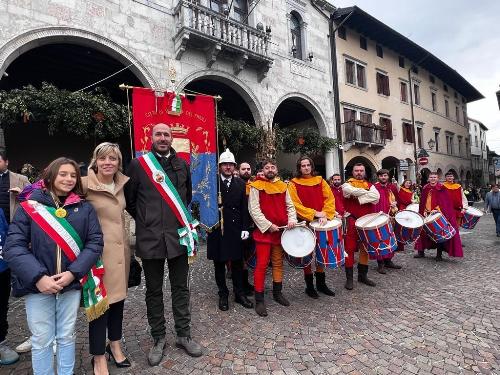 L'assessore regionale Zilli con il sindaco di Gemona Roberto Revelant alla Giornata del Ringraziamento agricolo a Gemona