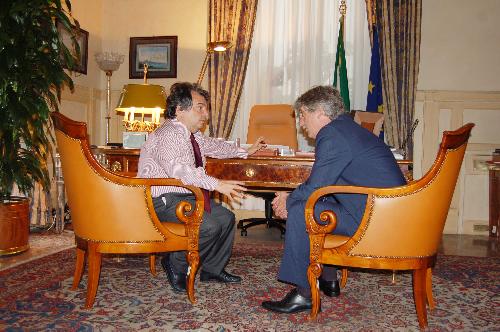 Renato Brunetta (Ministro Pubblica Amministrazione e Innovazione) e Renzo Tondo (Presidente Friuli Venezia Giulia) a Roma. (Roma 05/08/08)
