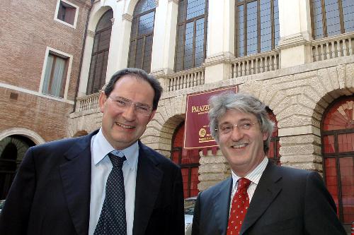Renzo Tondo (Presidente Regione Friuli Venezia Giulia) e Giancarlo Galan (Presidente Regione Veneto). (Vicenza 23/06/08)
