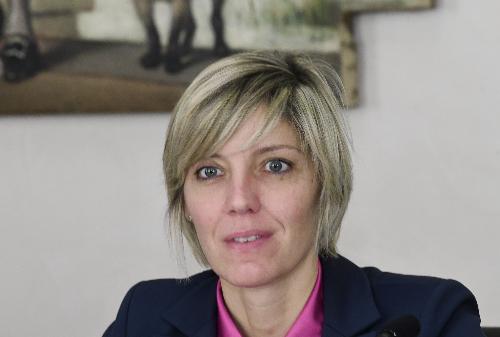 L'assessore regionale Barbara Zilli oggi durante la riunione di Giunta