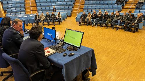 Un momento dell'incontro di oggi a Udine 