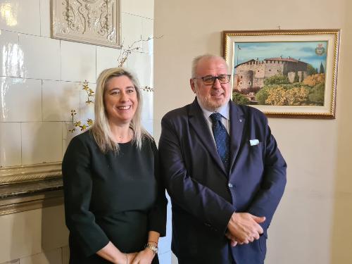 L'assessore regionale alle Infrastrutture e Territorio Cristina Amirante con il sindaco di Gorizia Rodolfo Ziberna