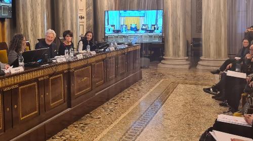 Al centro del tavolo dei relatori l'assessore regionale Alessia Rosolen