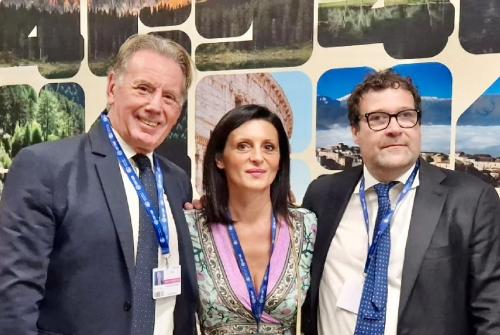 L'assessore regionale per la difesa dell'Ambientwe Facio Scoccimarro con il viceministro dell'Ambiente Vannia Gava (al centro) e l'assessore regionale all'Ambiente della Lombardia Giorgio Maione