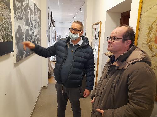 Il vice governatore con delega alla cultura Mario Anzil in visita al museo della Grande Guerra di Timau