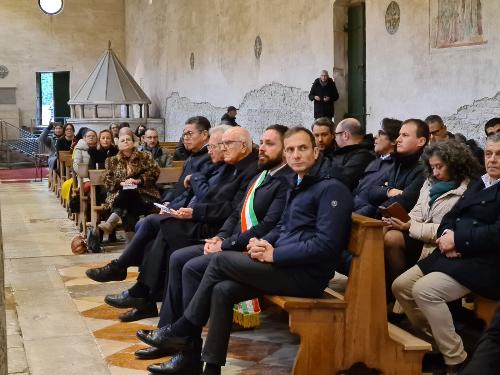 Il governatore Massimiliano Fedriga con il sindaco di Aquileia Emanuele Zorino