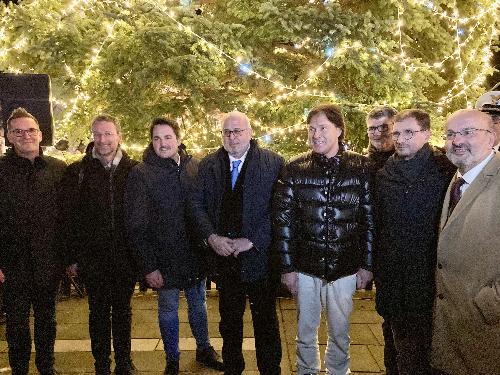 L'assessore Bini all'inaugurazione del Dicembre goriziano