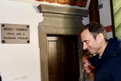 Il governatore Massimiliano Fedriga al Museo Carnico delle Arti popolari per l'inaugurazione della sala intitolata a Michele Gortani