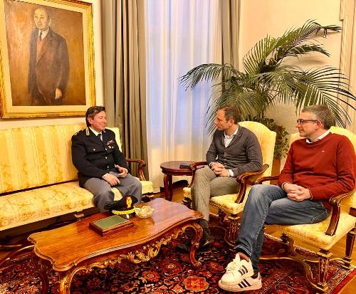Il governatore Fedriga, l'assessore Roberti e il primo dirigente Bacilieri.